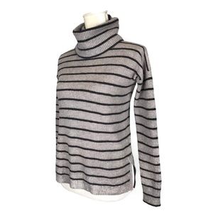 Madewell Sweater Striped Wool Blend Turtleneck